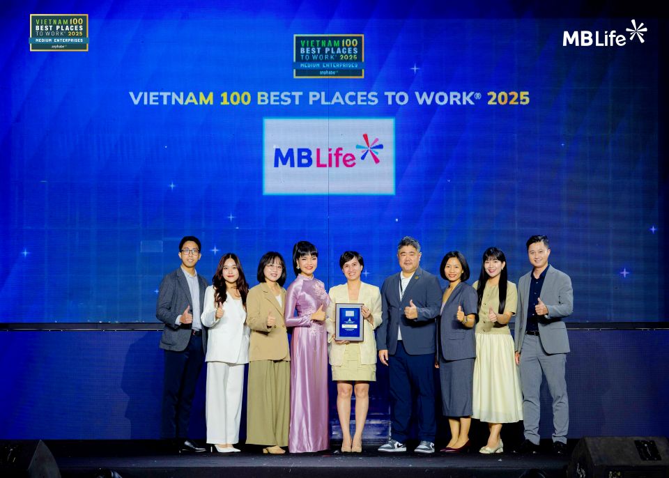 MB Life 3 năm liên tiếp được vinh danh “Nơi làm việc tốt nhất Việt Nam”